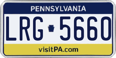 PA license plate LRG5660