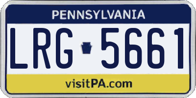 PA license plate LRG5661