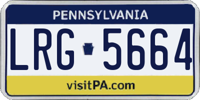 PA license plate LRG5664