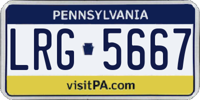 PA license plate LRG5667
