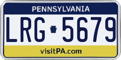 PA license plate LRG5679