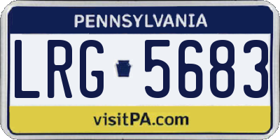 PA license plate LRG5683