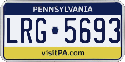 PA license plate LRG5693