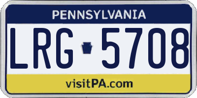PA license plate LRG5708
