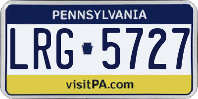 PA license plate LRG5727