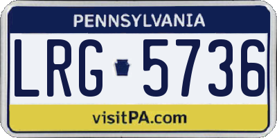 PA license plate LRG5736