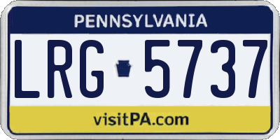 PA license plate LRG5737
