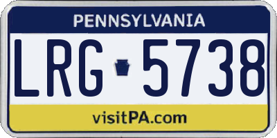 PA license plate LRG5738
