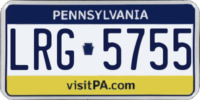PA license plate LRG5755