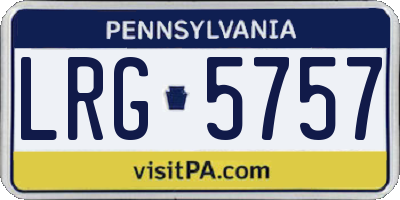 PA license plate LRG5757