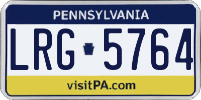 PA license plate LRG5764