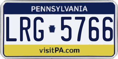 PA license plate LRG5766