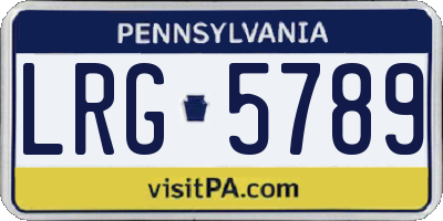 PA license plate LRG5789