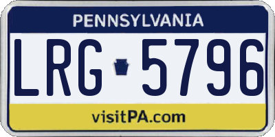 PA license plate LRG5796