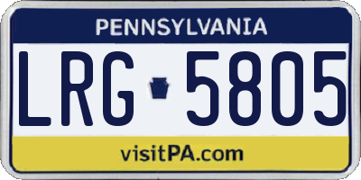 PA license plate LRG5805