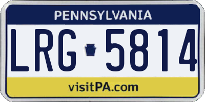 PA license plate LRG5814