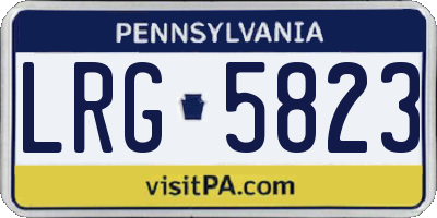 PA license plate LRG5823