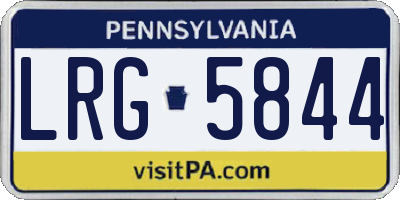 PA license plate LRG5844