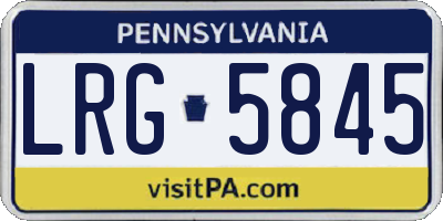 PA license plate LRG5845