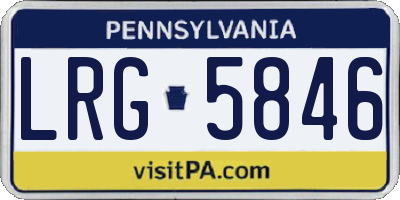PA license plate LRG5846