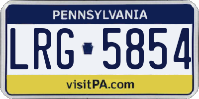 PA license plate LRG5854