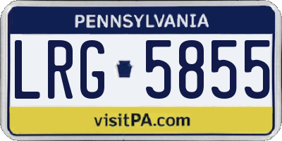 PA license plate LRG5855