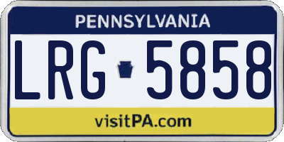 PA license plate LRG5858