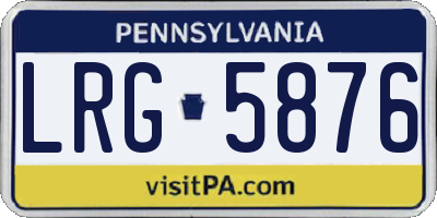 PA license plate LRG5876