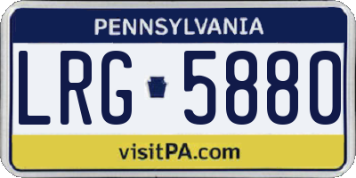 PA license plate LRG5880