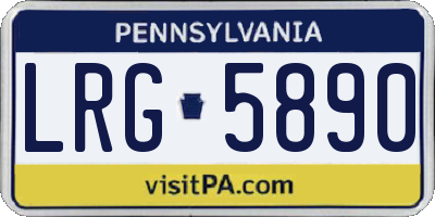 PA license plate LRG5890