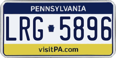 PA license plate LRG5896