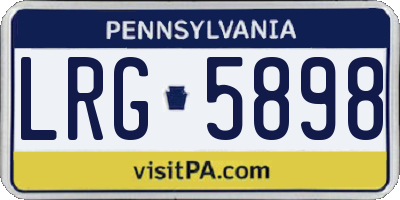 PA license plate LRG5898