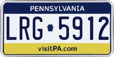 PA license plate LRG5912