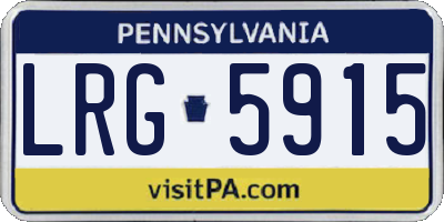 PA license plate LRG5915