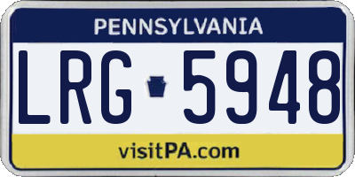 PA license plate LRG5948