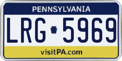 PA license plate LRG5969