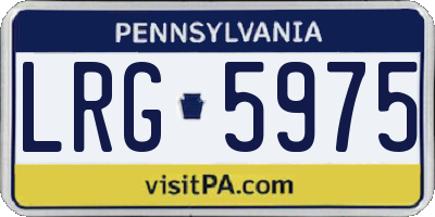 PA license plate LRG5975