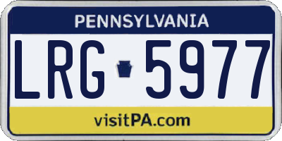 PA license plate LRG5977