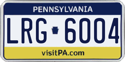 PA license plate LRG6004