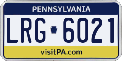 PA license plate LRG6021