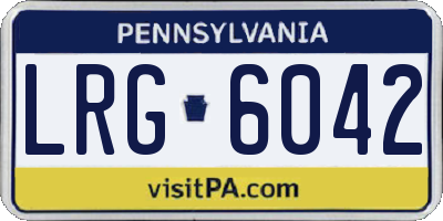 PA license plate LRG6042