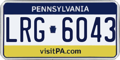 PA license plate LRG6043