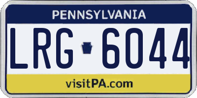 PA license plate LRG6044