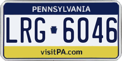 PA license plate LRG6046