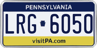 PA license plate LRG6050
