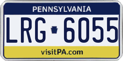 PA license plate LRG6055