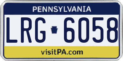 PA license plate LRG6058