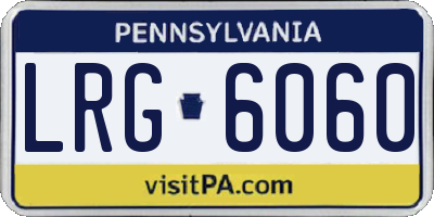 PA license plate LRG6060