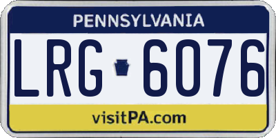 PA license plate LRG6076