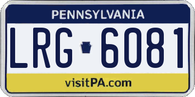 PA license plate LRG6081